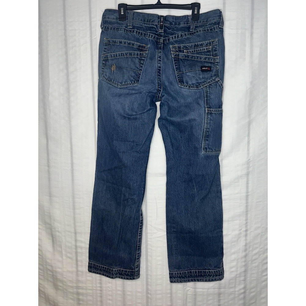 Ariat FR M4 Relaxed Workhorse Boot Cut Jeans Mens 34x32 Blue Utility 10017262